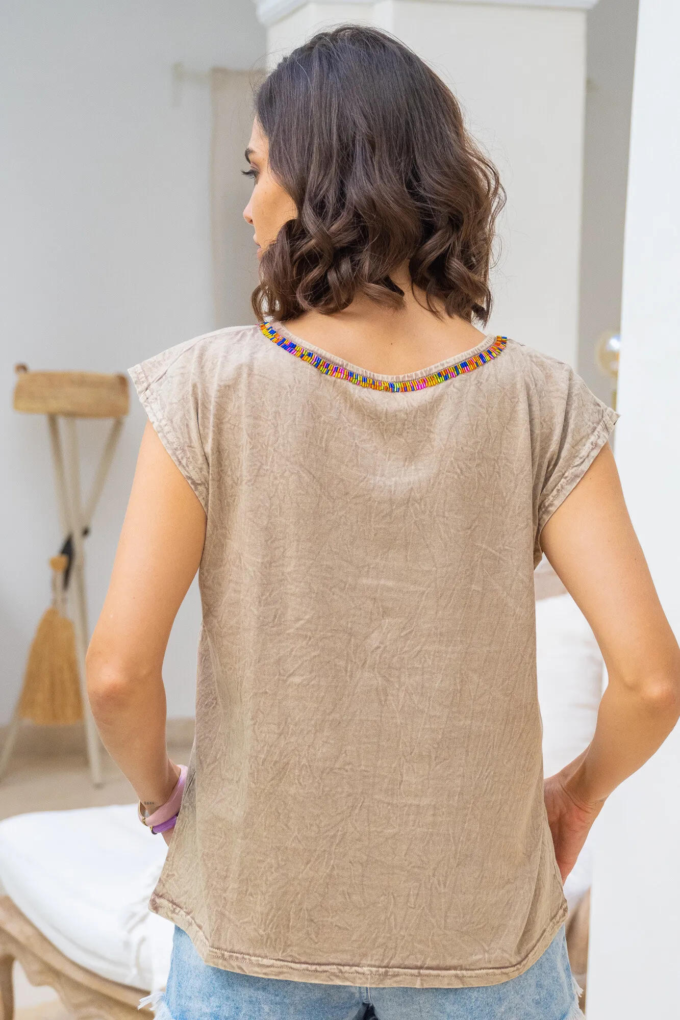 Mercy-T-Shirt mit Pailletten