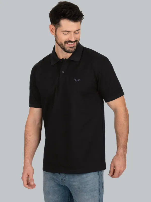 Polo-Shirt 100% Biobaumwolle Schwarz