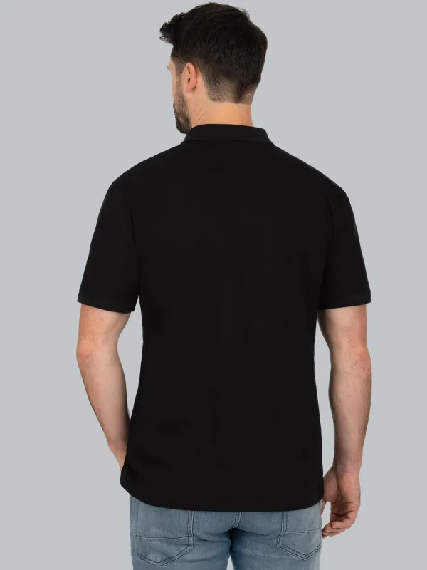 Polo-Shirt 100% Biobaumwolle Schwarz