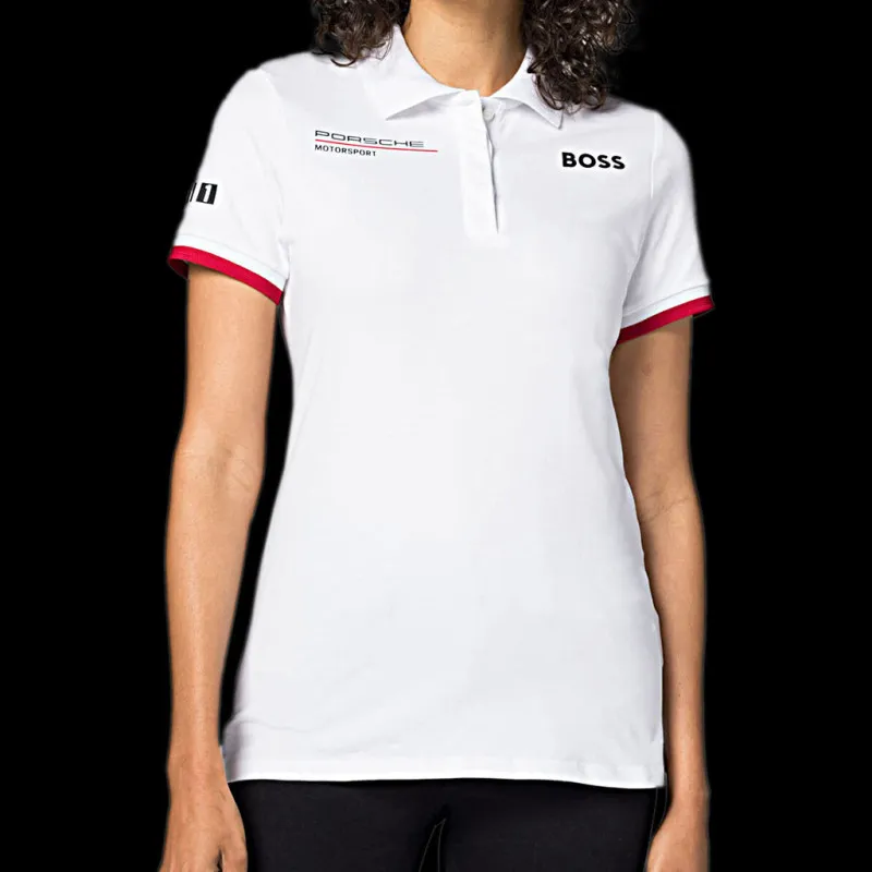 Porsche Polo-shirt Motorsport Boss weiß WAP431P0MS - Damen